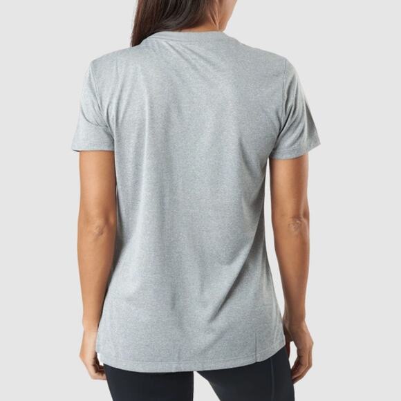 NIKE Dri-FIT Performance Training T-Shirt Short-Sleeve Crew Neck Gray Womens M - Picture 2 of 8